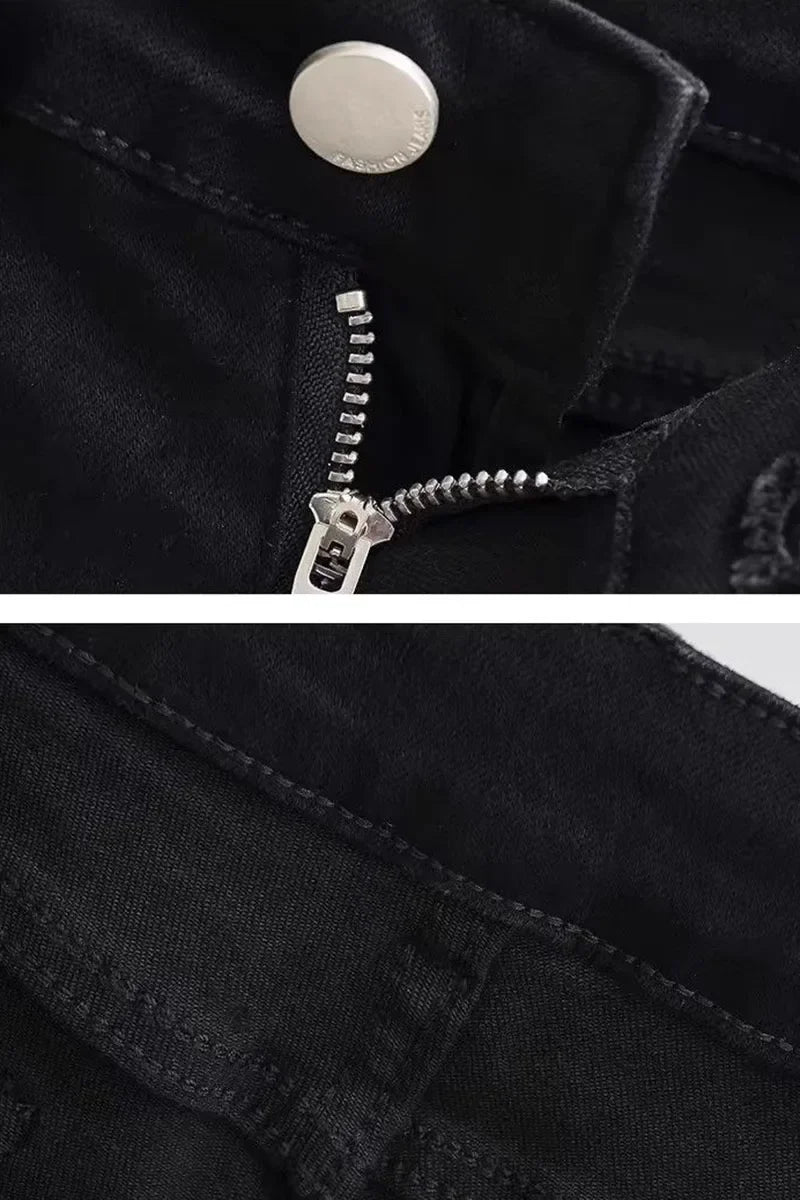 Summer Black Hot Shorts for Women Sexy Low Rise Y2K Gothic Tight Denim Short Pants Female Harajuku Streetwear Grunge Mini Shorts
