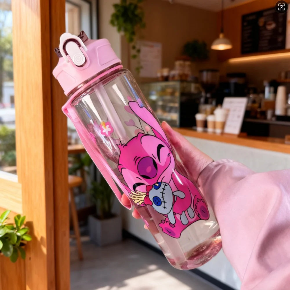 3D Printed Cartoon Pattern Water Bottle, Durable Reusable, Adorable & Fun, Lightweight Sturdy Plastic Cup Ideal for Travel Cute
