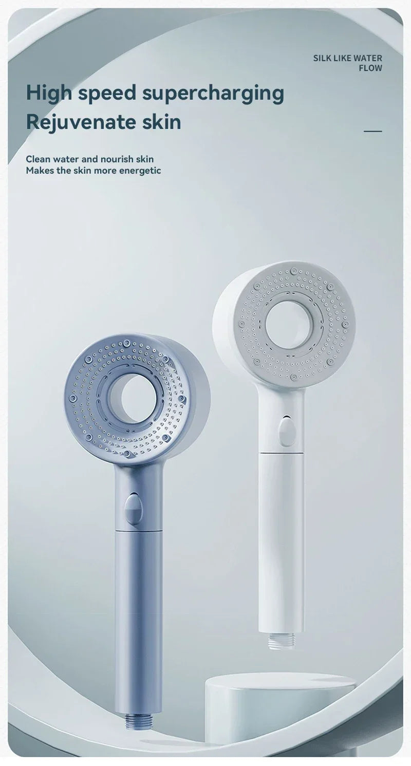 For Xiaomi 5 Modes Water Saving Shower Head Adjustable High Pressure Showerhead Handheld Spray Hangable Bathroom Accessories ﻿