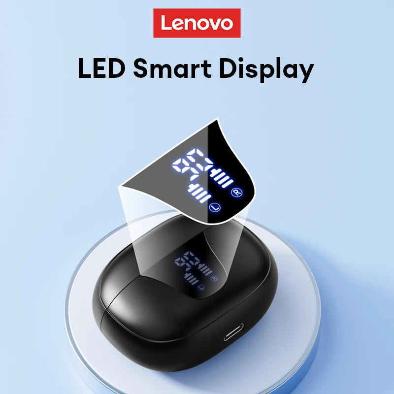 Choice Lenovo XT58 Bluetooth Wireless Earphones LED Display Headphone Gaming Headset Sports Pro 6 Music Business Earbuds