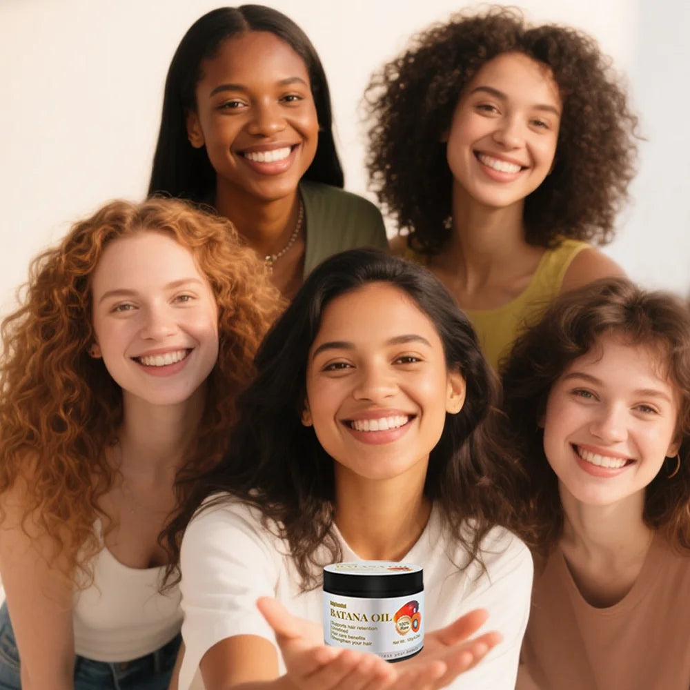 Batana Oil Hair Care Essential Oil for Dry and Frizzy Hair, Specifically for Damaged Hair from Perm and Dyeing, Provides 72 Hours of Long-Lasting Softness Without Frizz, No-Rinse Essential Hair Care Balm for Lazy People