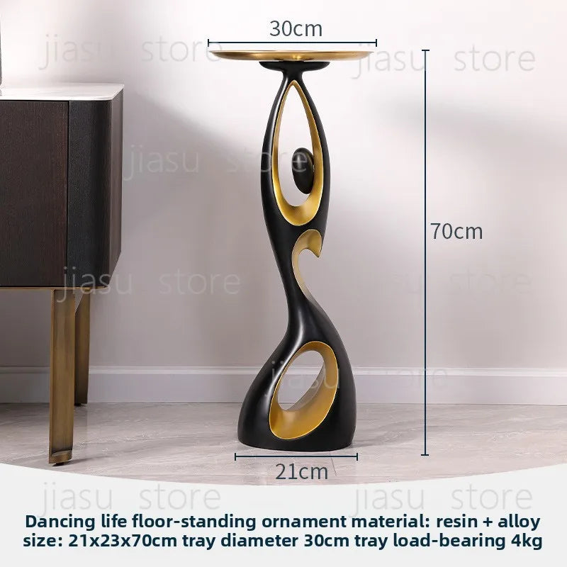 Modern Light Luxury Floor Standing Ornament, Large Home Art Decor for Living Room Model Room Housewarming Gift