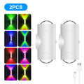 Rechargeable LED Night Lights with Motion Sensor Wall Lights, RGB Gradient Ambient Light, Dimmable Indoor Lamps, Magnetic Step L