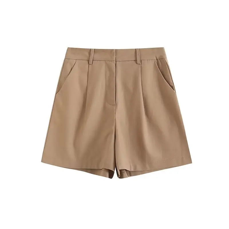 Retro Linen Office Lady Women Suits V Neck Vest Blazer Commuter Wide Leg Shorts Fashion 2024 Summer Vintage 2 Piece work clothes