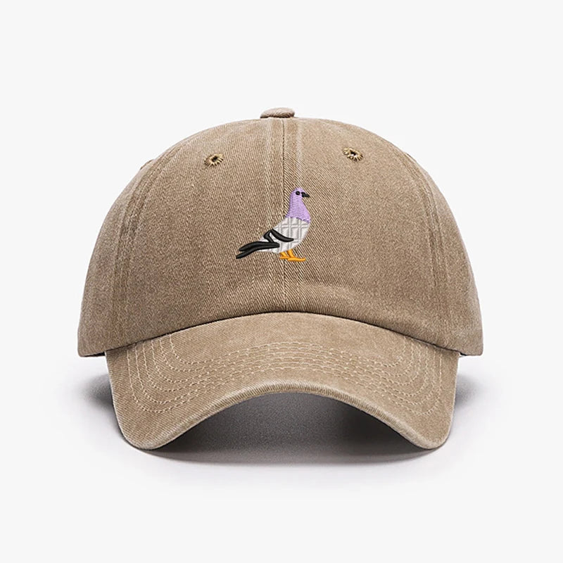 Embroidery Pigeon Spring vintage Baseball caps Men Women Water Washed Sports Fishing Sunshade Summer Autumn winter Dad Hat