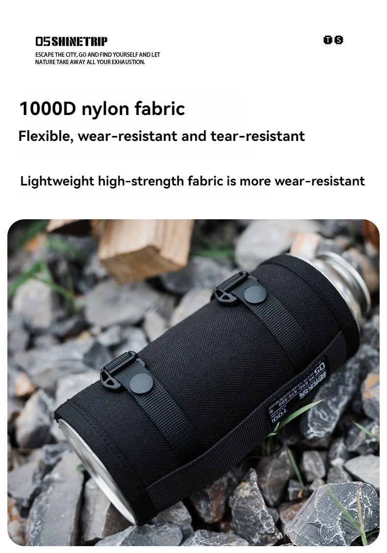 Blackened Gas Cylinder Protective Cover Outdoor Series Anti-Collision Camping Decoration Storage for Camping Gear