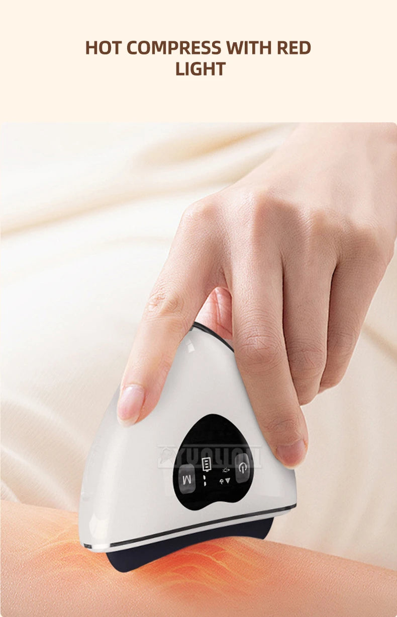 Bianstone Gua Sha Instrument with EMS Micro-current acupuncture point massage around the eyes and bags