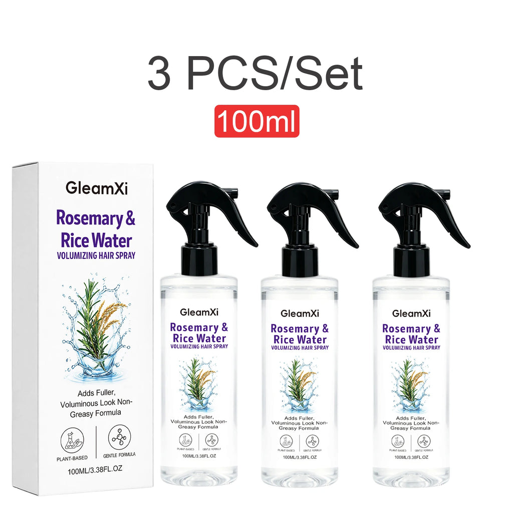 Rosemary Rice Water Volumizing Hair Spray Non Greasy Quick Absorption Smooth Nourish Flat Hair  Softer Smoother-Looking Hai