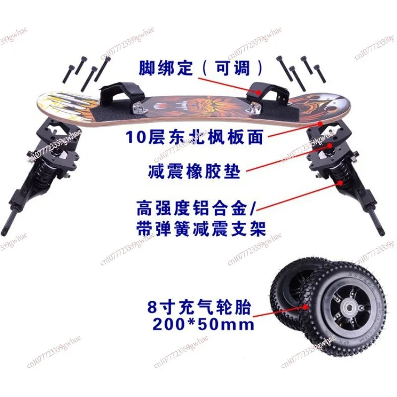 9 inch wheels mountain skateboard