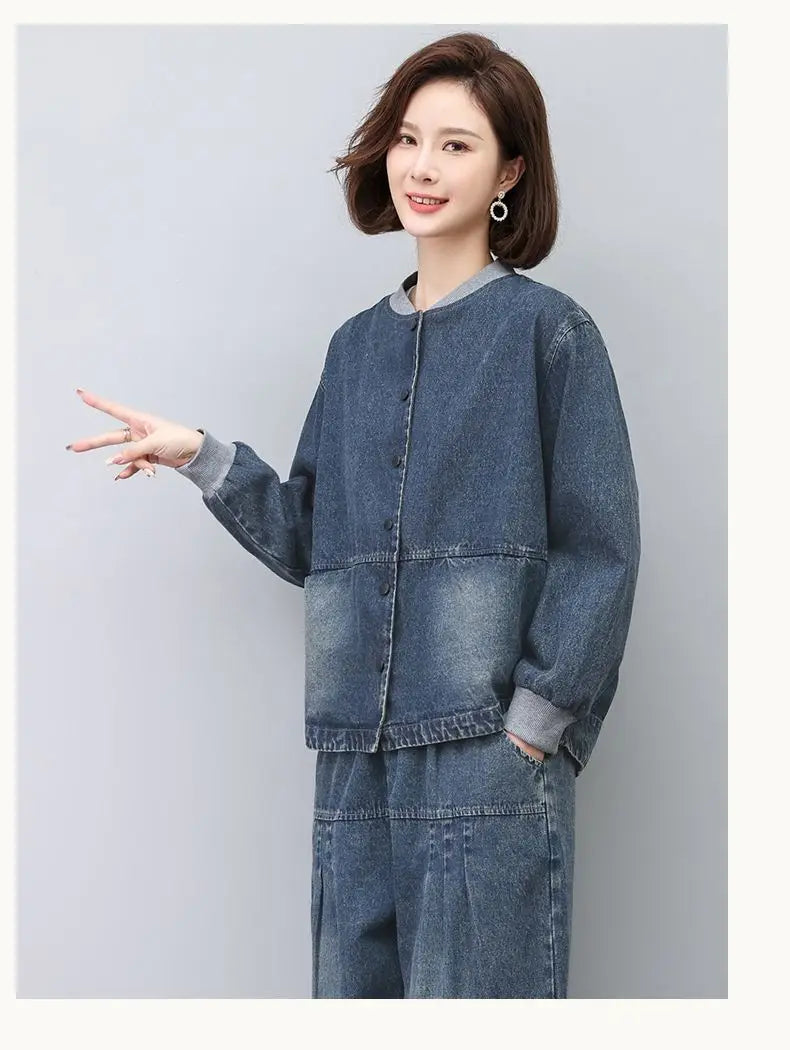 Retro Denim Coat For women Short style Spring autumn Thin 2026 New Loose Cowboy Baseball Jackets Women's Casual Tops Clothes