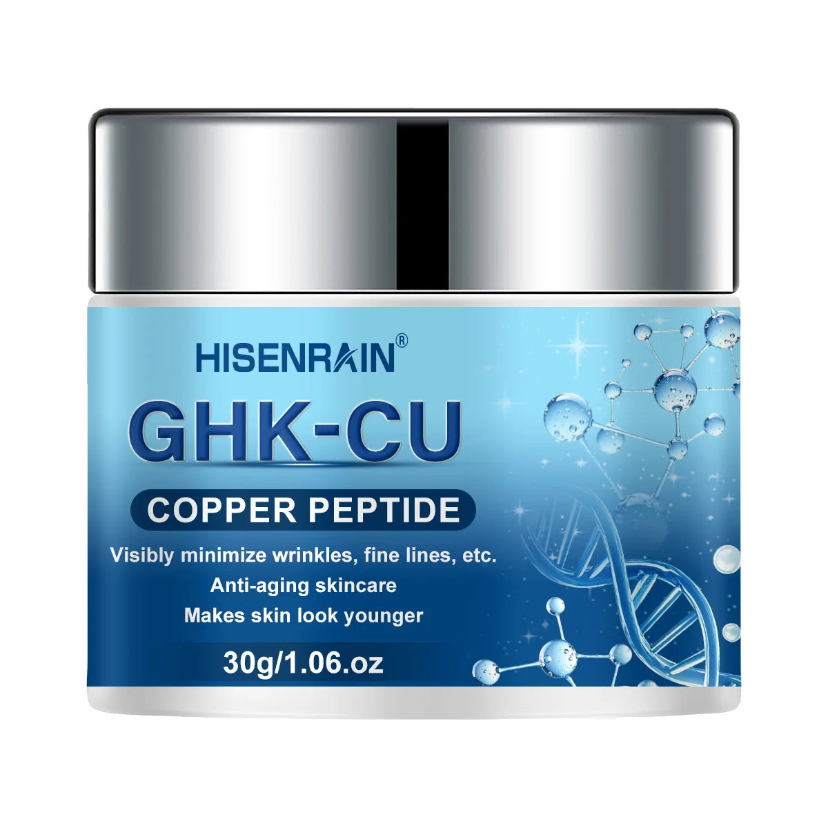 HISENRAIN GHK-CU Anti-Aging Moisturizing Cream - Copper Peptide Firming Face Cream for Wrinkles, Collagen Boost & Skin Repair.