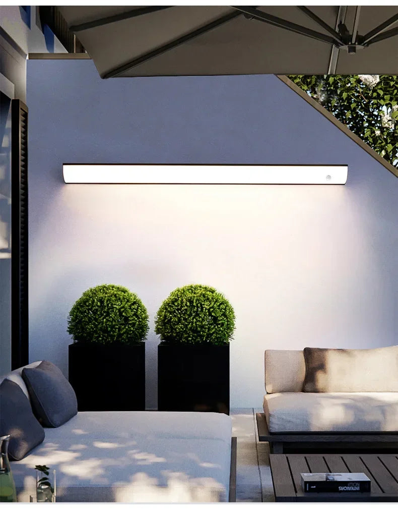Long Strip Outdoor Balcony Room Decor Garden Terrace Led Lights Waterproof Wall Light Courtyard Door Light Porch Wall Lamp
