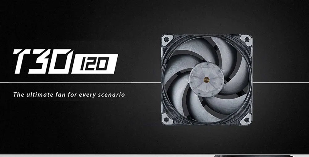 Phanteks T30 120mm High Wind Pressure Industrial Grade Cooling fan Vapo Bearing 4pin PWM 3000 rpm Remperature Control Silent Fan