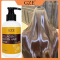 GZE Collagen Keratin Deep Repair Hair Mask for Dry Damaged Hair, Intense Nourishing Treatment, Tames Frizz, Adds Shine Softness
