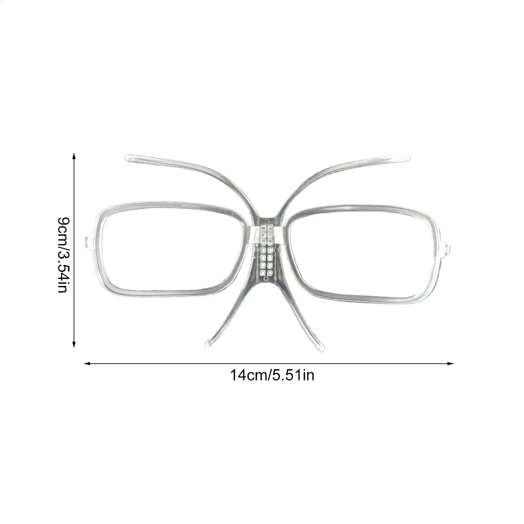 Ski Goggle Lens Insert Adjustable Optical Adapter Frame For Snowboard Goggles, Glasses Wearers, Secure Fit Over Eyeglasses