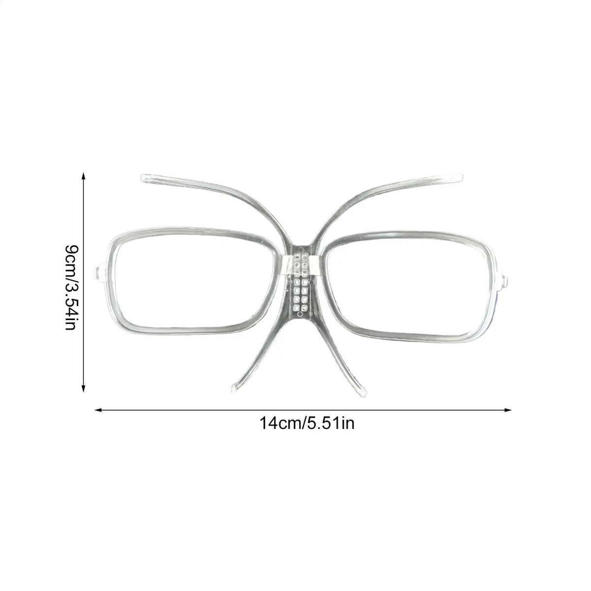 Ski Goggle Lens Insert Adjustable Optical Adapter Frame For Snowboard Goggles, Glasses Wearers, Secure Fit Over Eyeglasses