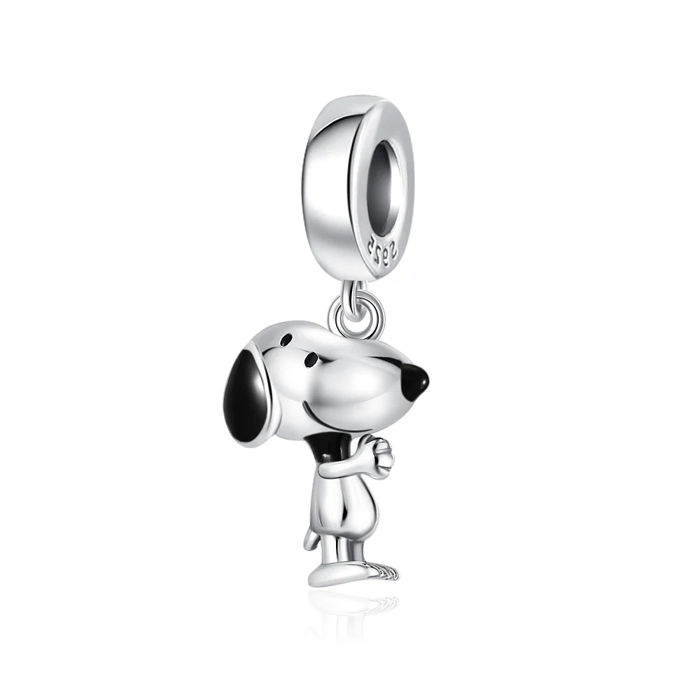 Cartoon 925Silver Balloon Dog, Red House, Watermelon Dog Male and Female Pendant,Fit Bracelet DIY Jewelry for Girls and Children