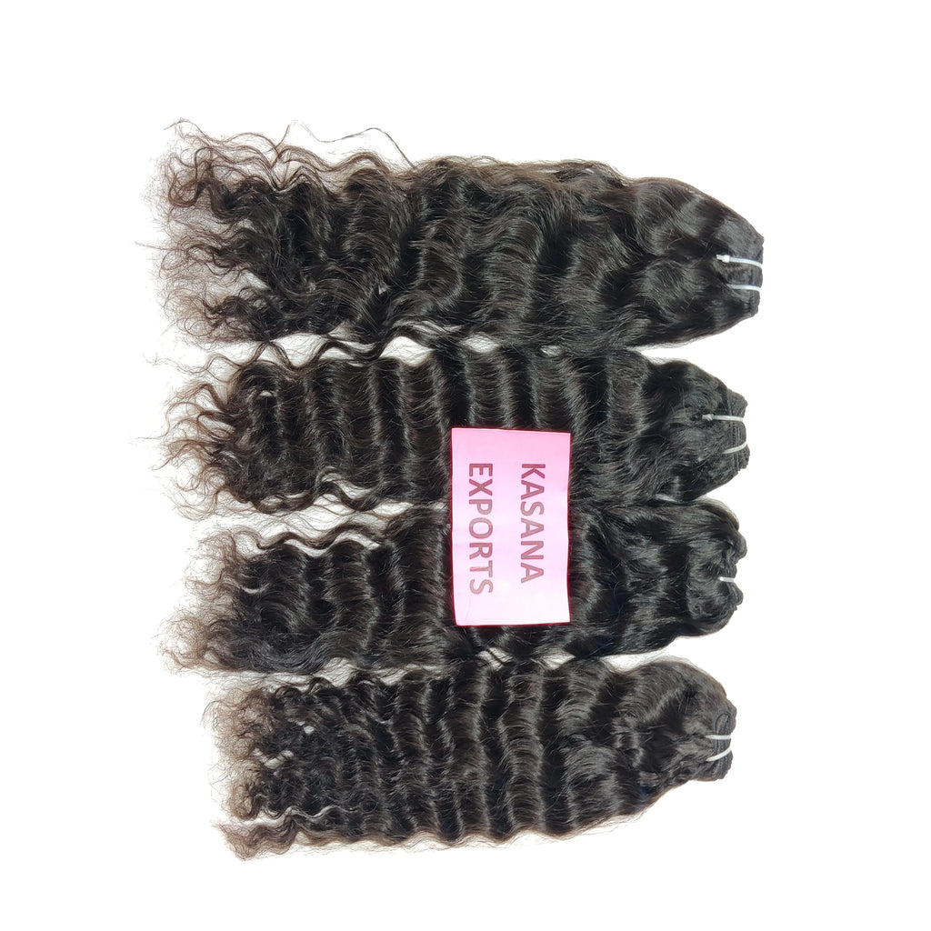 Wholesale bundle Unprocessed Indian Natural Color Hair Super Wave Black Women Braiding Weaving Human Hair Lace Frontal Bundle
