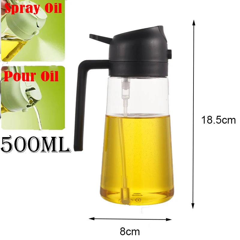 Oil Bottle Oil Spray for Cooking Household Kitchen Spray Olive Oil Barbecue Fat Control Food Grade Spray Pot Kitchen Gadgets