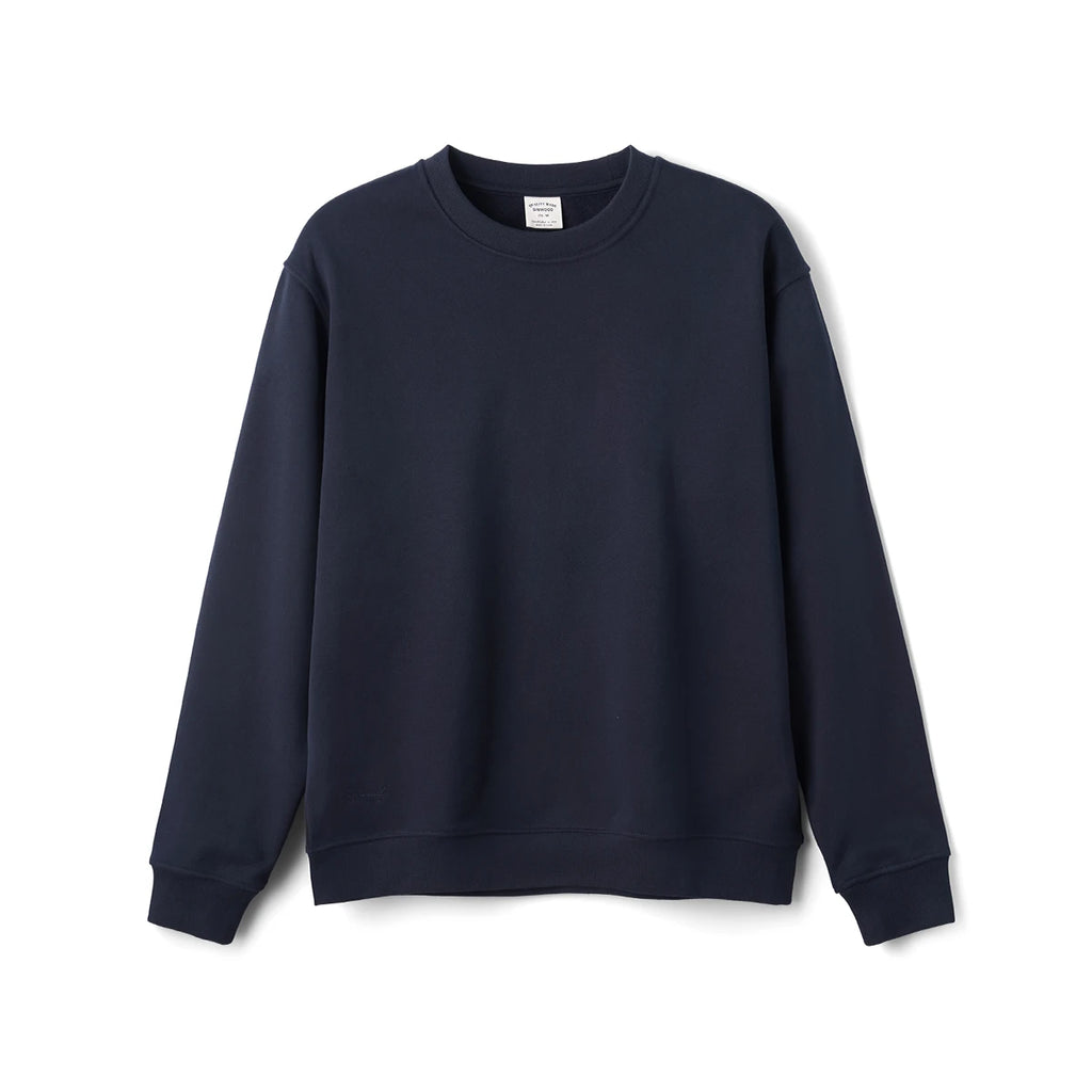 SIMWOOD 2026 Autumn Winter New Oversize 340gsm Warm Brushed Finish Lining Sweatshirts Men Embroidery Basic Running Pullover Tops