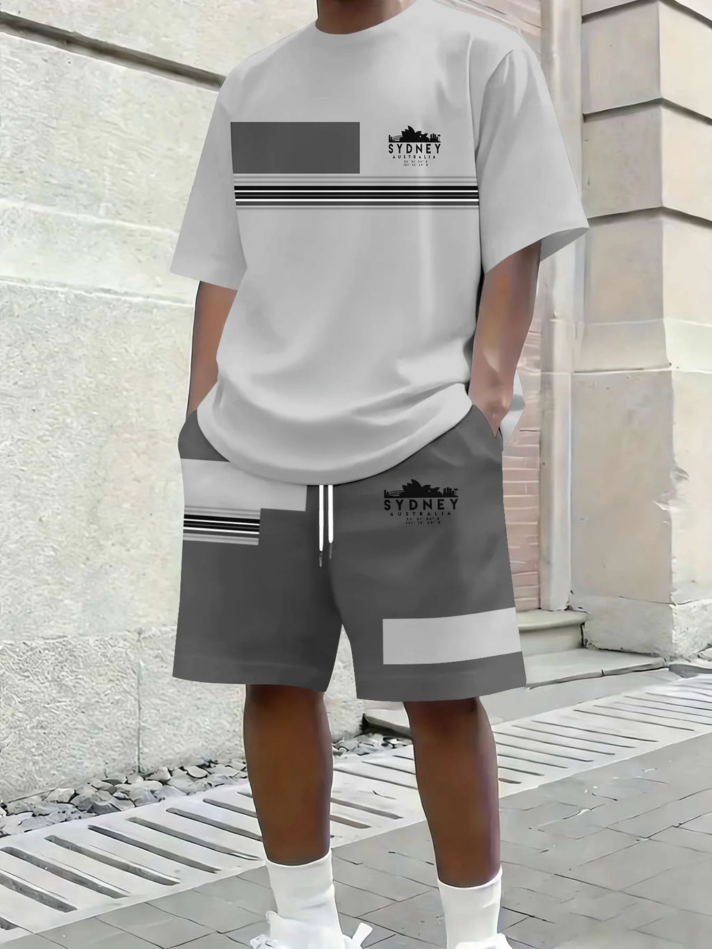 Summer Men's Suit with 3D Printed Patterns Colorful Blending Lightweight Breathable Casual and Fashionable Streetwear Clothing