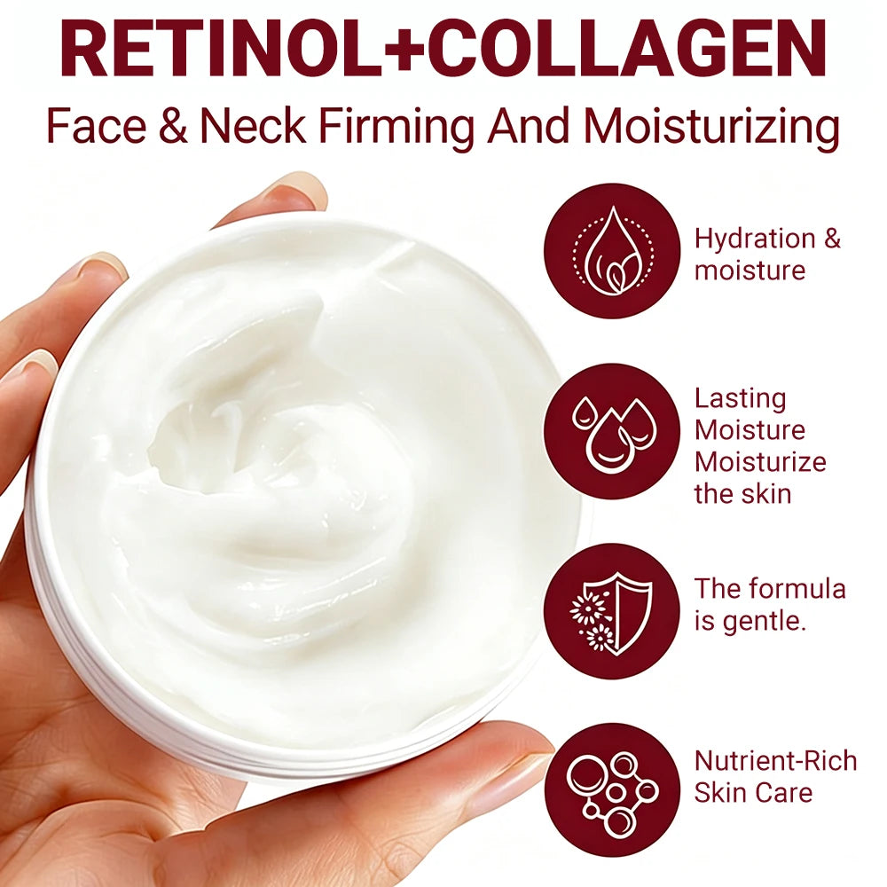 SUYARUN Retinol Collagen Face Cream Hydrating Moisturizing Anti-Aging Wrinkle Firming Night Cream for All Skin Types.