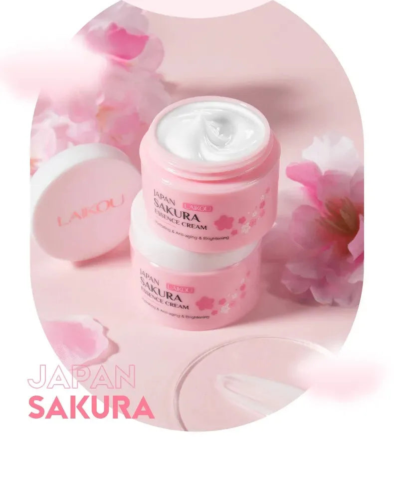 LAIKOU SAKURA Essence Face Cream Hyaluronic Acid Smoothing Moisturizer Whitening Nourishing Oil Control Brighten Skin Care Cream