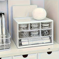 Desktop Organizer with Six Drawers-Spacious and Multifunctional Container,Perfect for Office Supplies,Stationery,Dorm Essentials