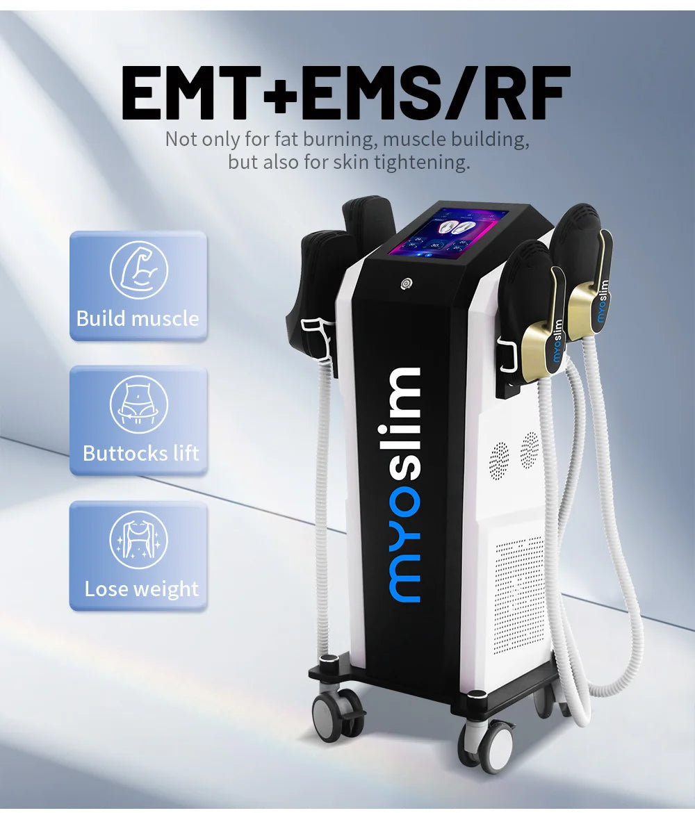 Body Sculpting Equipment EMS RF Muscle Training Machine for Professional Beauty Salon Spa Weight Loss Program MYOslim 15T 6500W