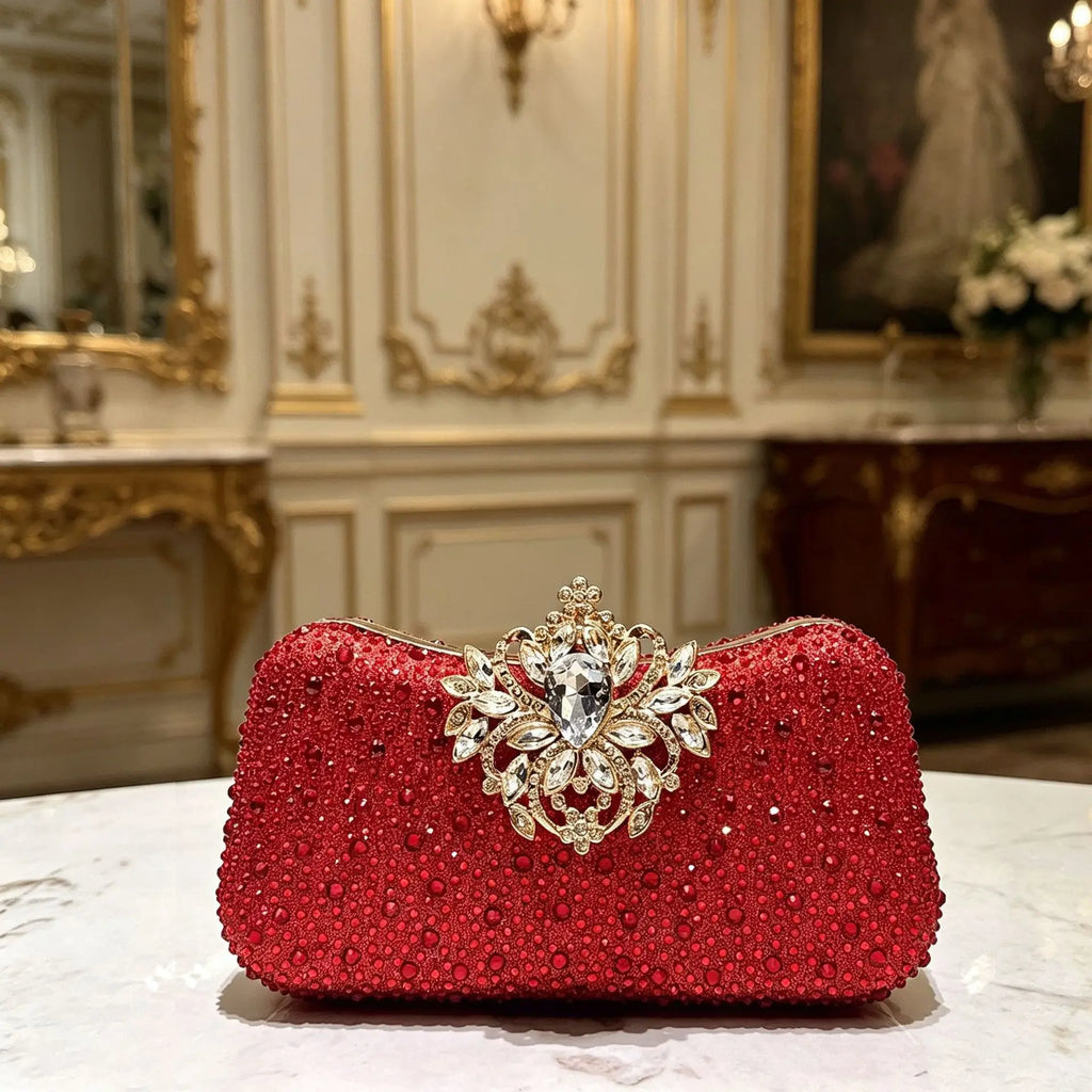 Luxurious Rhinestone Elegant Rhinestone Clasp Clutch Bag Women's Fashionable Elegant Evening Clutch Bag