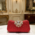 Luxurious Rhinestone Elegant Rhinestone Clasp Clutch Bag Women's Fashionable Elegant Evening Clutch Bag