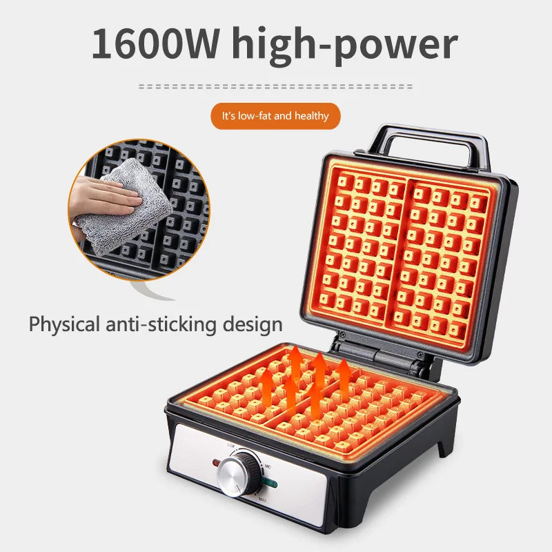 Electric Waffle Maker 2-Gram Non-Stick Commercial Waffle Maker 1500W 220V