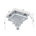Voltsify Modern Crystal Ceiling Light with Droplets for Living Rooms, Bedrooms and Nurseries