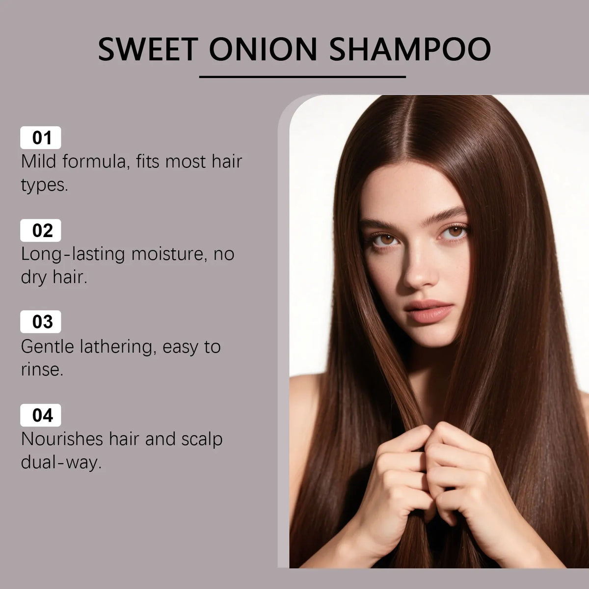Hoegoa Onion Hair Shampoo Deep Nourishing Hair Soothing Dryness Scalp Repair Split Ends Improve Texture Gentle Cleansing Shampoo