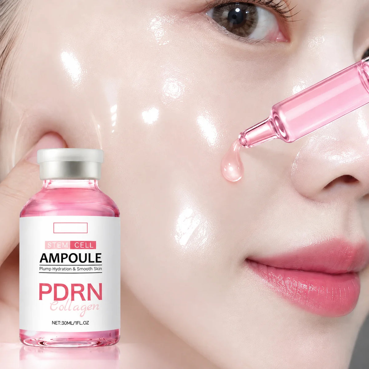 Stem Cell Serum PDRN Ampoule Collagen Moisturizing Anti-Aging Essence Reduce Fine Lines Wrinkle Tighten Brighten Face Skin
