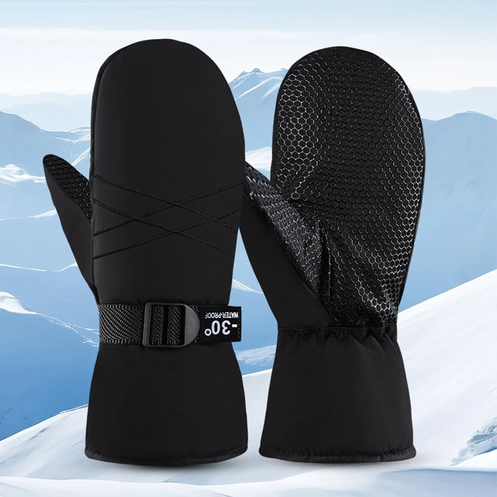 Ski Mittens Waterproof Snow Gloves Windproof Winter Gloves Thermal Cycling Gloves Snowboard Gloves for Men and Women