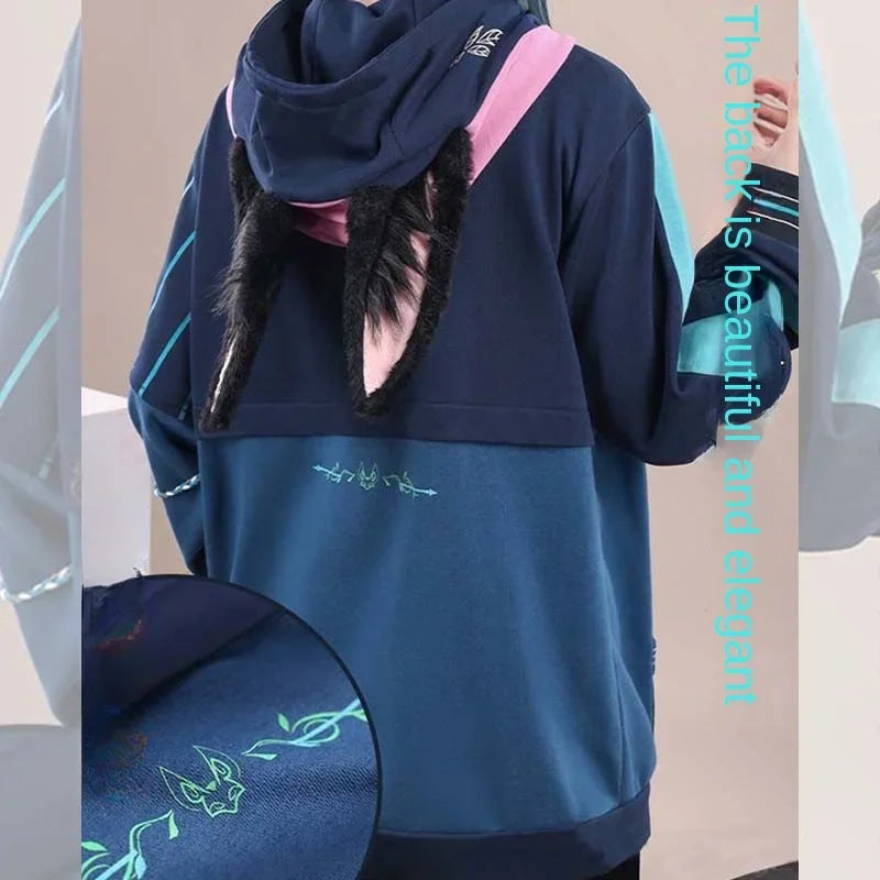 Cyno Tighnari Hoodies Genshin Impact Costume Cyno Zipper Jacket Men Women  Fashion Pullover Boys Girls Cool Streetwear Hoodies