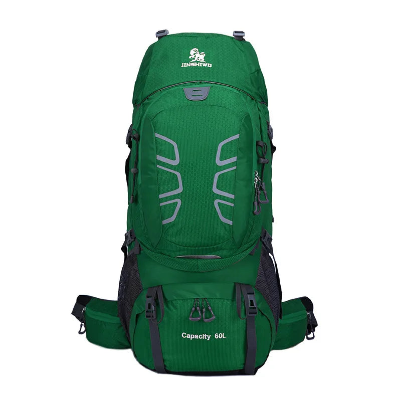 60L Hiking Backpack Outdoor Large Capacity Waterproof Wearproof Luggage Rucksack Men Women Camping Climbing Travel Sports Bag