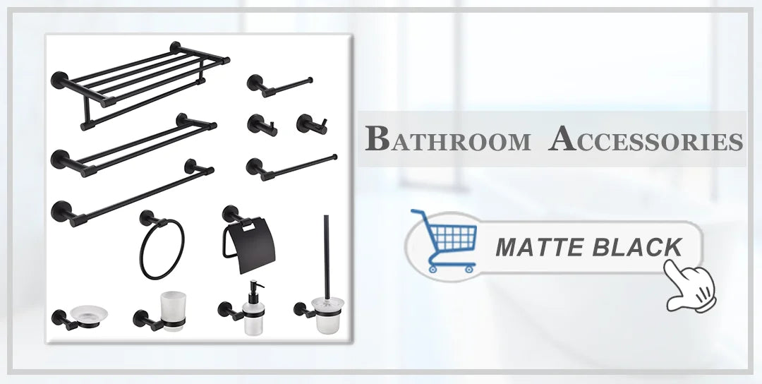 Brushed Nickel Wall Mount Stainless Steel Bathroom Hardware Set Towel Bar Towel Ring Paper Holder Robe Hook Bathroom Accessories