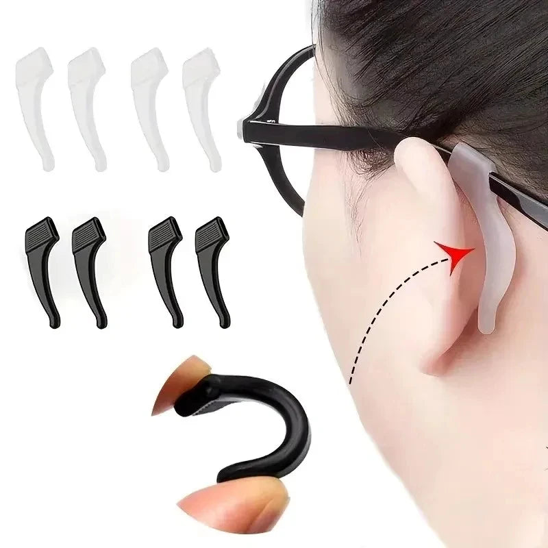 5-15pairs Silicone Anti-slip Glasses Leg Ear Sleeve Bracket Fastener Eyeglasses Accessories Grip Anti-fall Eyewear Holder