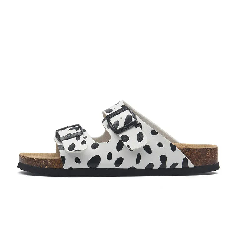 Hot Sales 2019 Summer Beach Cork Slippers Sandals Casual Double Buckle Clogs Sandalias Women men Slip on Flip Flops Flats Shoes