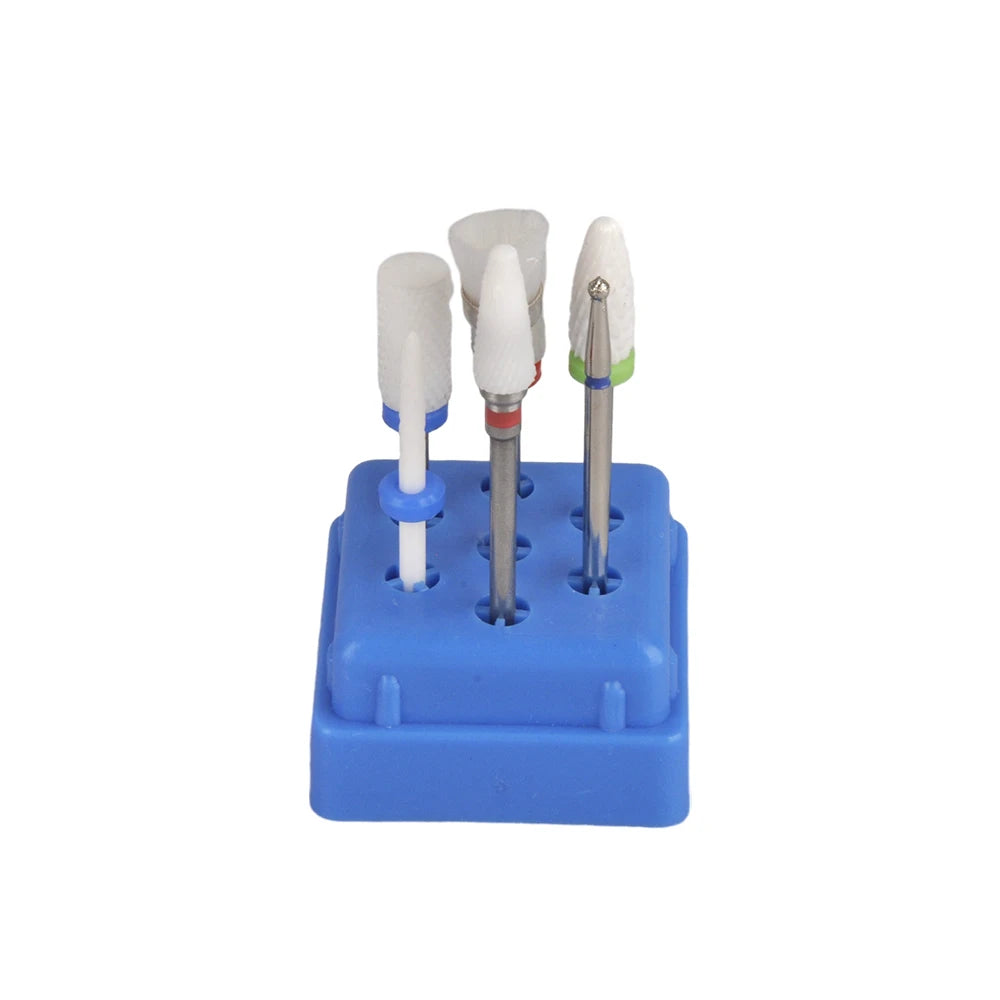 Nail Drill Bits Set, E-file 3/32 inch Bits Manicure Pedicure Remover Tools for Acrylic Gel Nails, Salon Home Nail Care Supplies