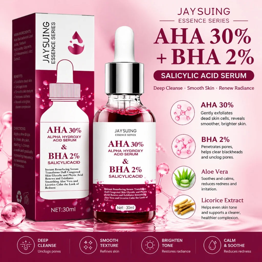 Korean Salicylic Fruit Acid Serum Minimize Pores Deep Hydration Nourish Skin Repair Brighten Dull Aging Facial Complexion