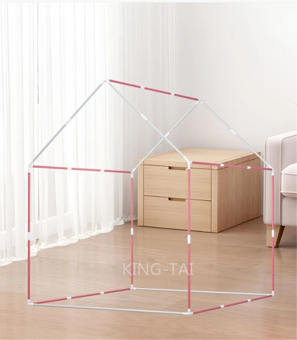 Kid Toys Tent Princess Castle Play House Cubby Children Small House Folding indoor Play tent Baby Tent Solid Frame No Light Ball