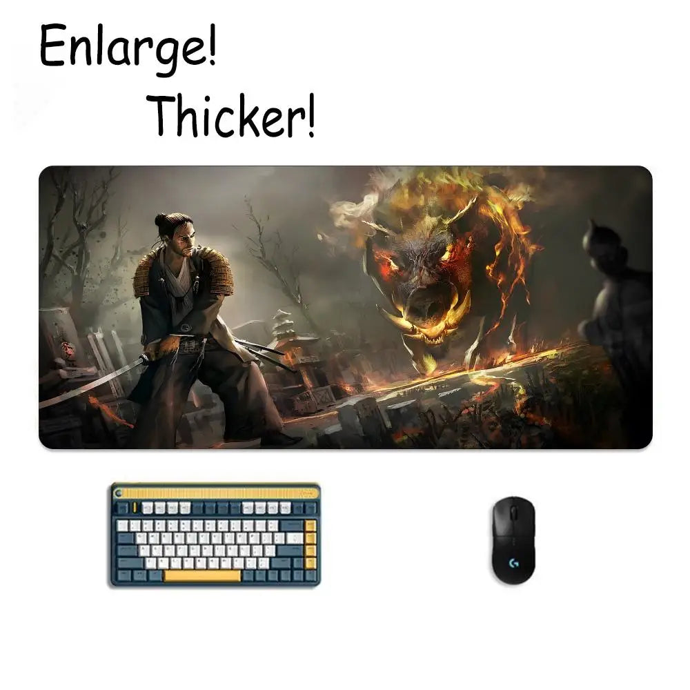 D&D D-Dungeon & Dragons Mouse Pad Tapetes de Mesa Teclado, Borracha Kawai, Tapete de Mesa Antiderrapante, XXL90x40cm