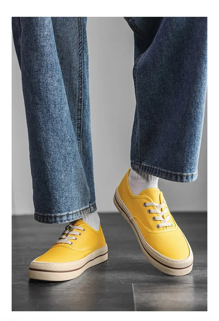 YUYIN 2026 New Men Vulcanized Canvas Shoes Sneakers Comfort Light Student Trendy Casual Male Daily Outdoor Walking Footwear