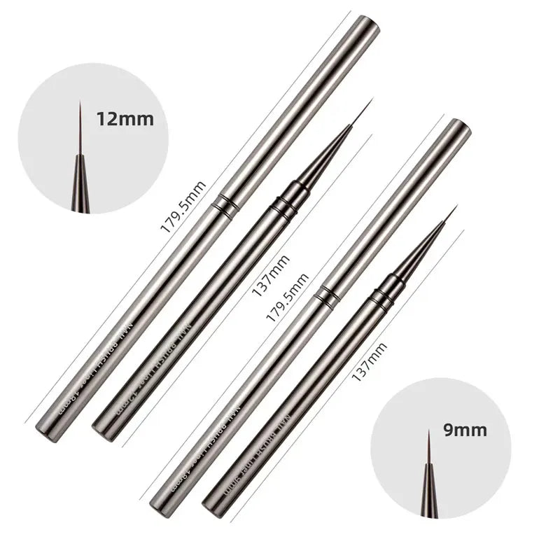 Nails Art Liner Brushes UV Gel Brush 6/9/12/15/18mm Nail Design Pen Elongated Lines Striping Painting Professional Manicure Tool