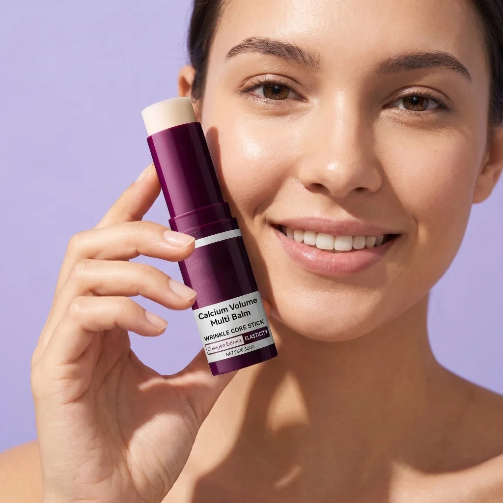 Multi‑Balm Calcium Volume Stick Collagen Extract Deep Hydrating for Fuller Supple Radiant Portable Solid Facial Skin Care Balm