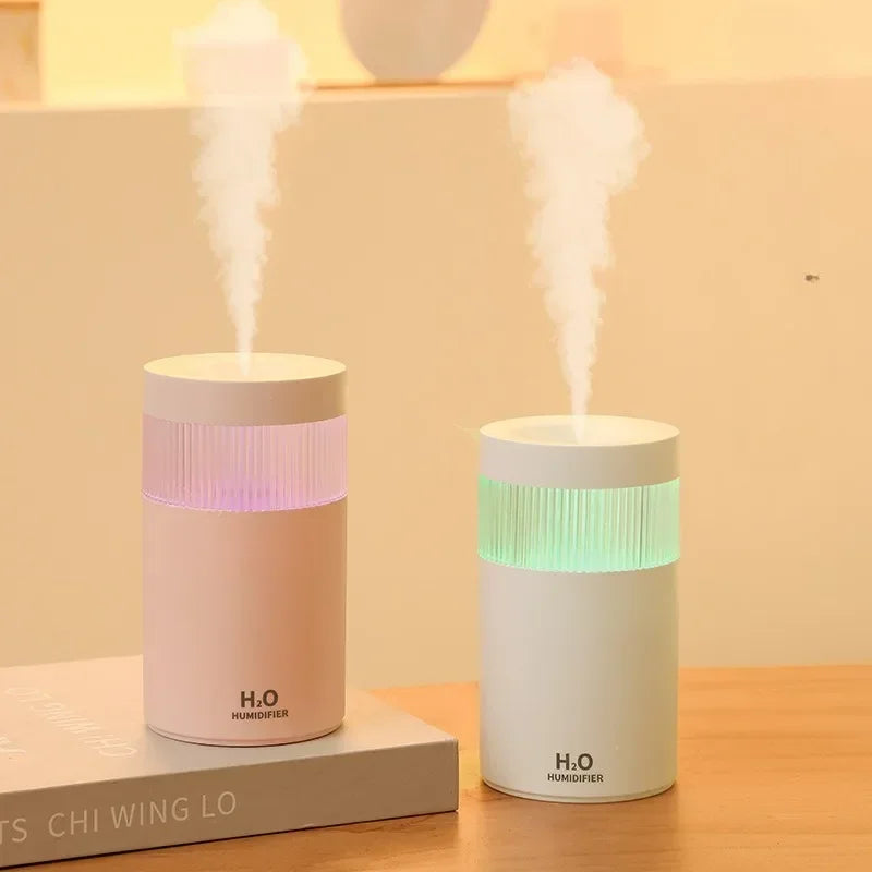 Mini 300ml Portable Air Humidifier USB Desktop Indoor Mute Air Atomization Humidifier Mist Maker Lights for Car Home Bedroom