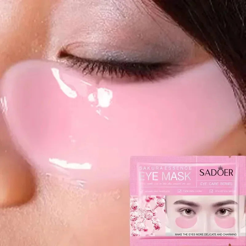 Collagen Eye Mask Essence Sakura Wrinkle Removing Eye Care Patches Fade Fine Line Anti Dark Circles Bag Anti-Puffiness Eye Care